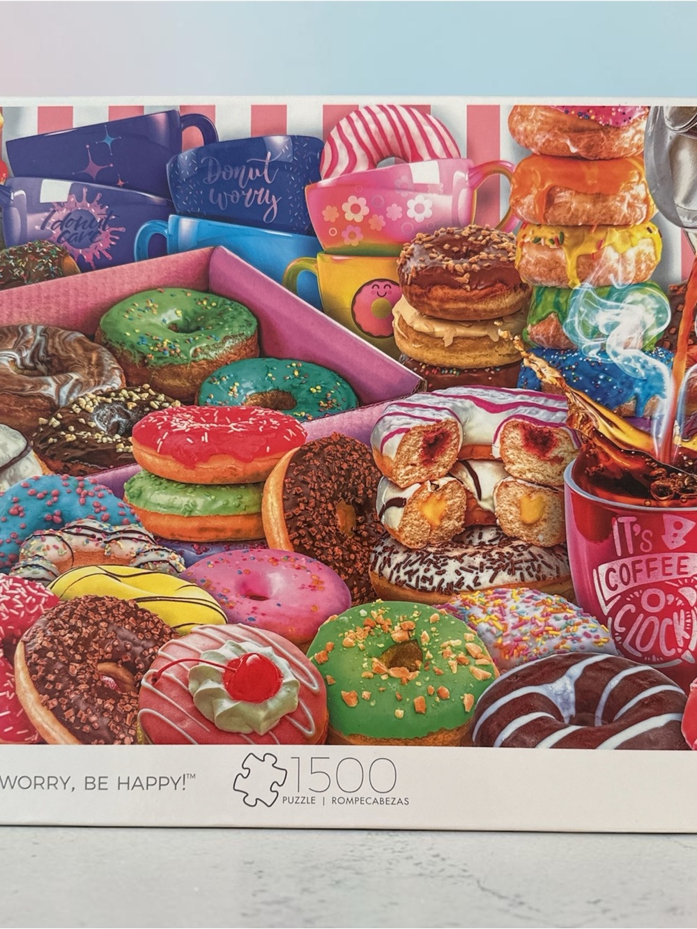 $15 DONUT WORRY, BE HAPPY! 1500 piece puzzle